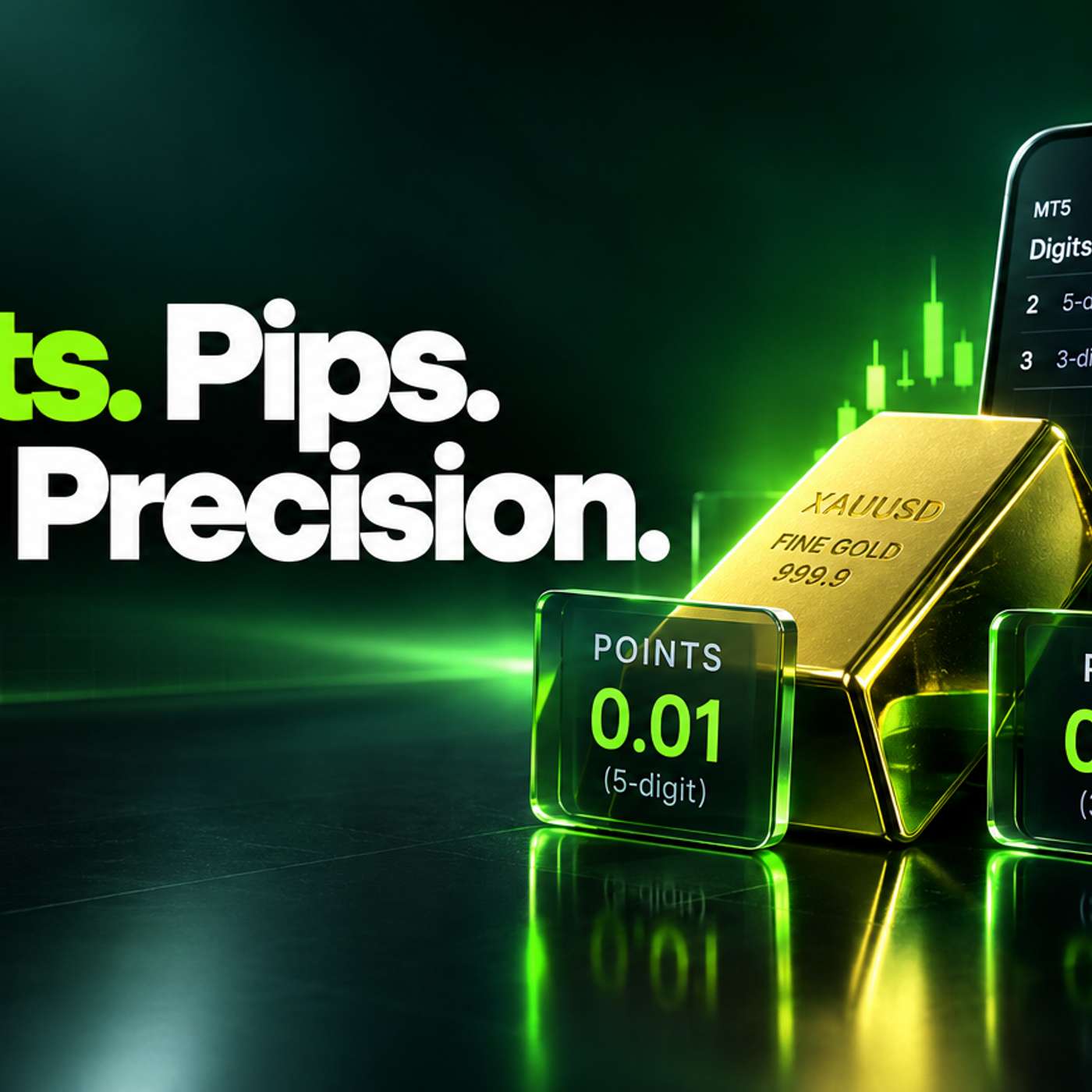 Points vs Pips on XAUUSD: What MT5's Digits Field Changes in Your Risk Math