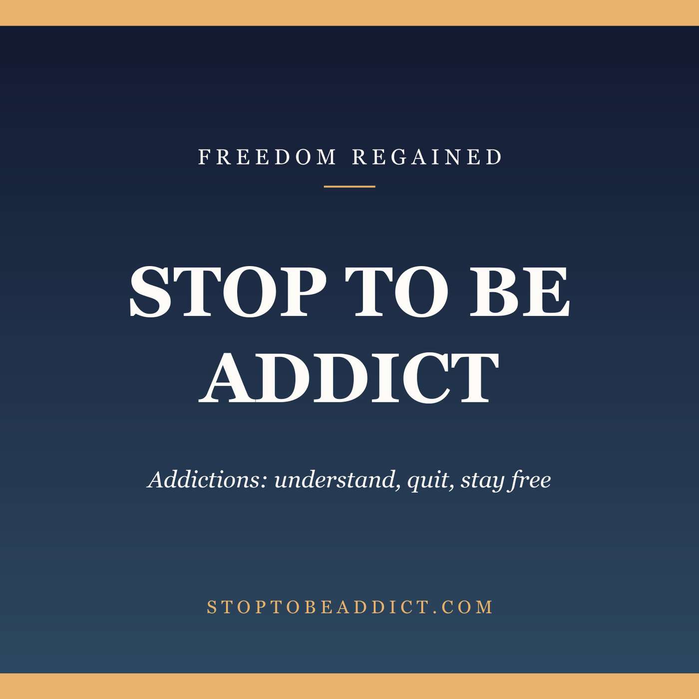 Stop To Be Addict - The Podcast podcast artwork