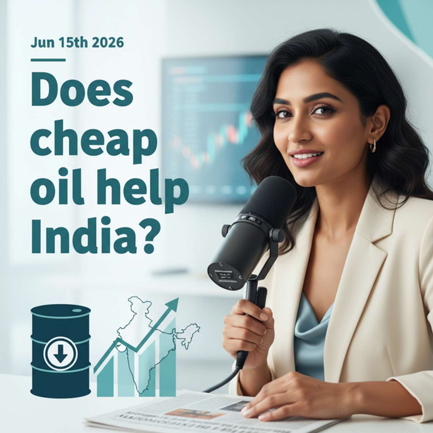 Market Update 15th Jun: Does cheap oil help India? episode artwork