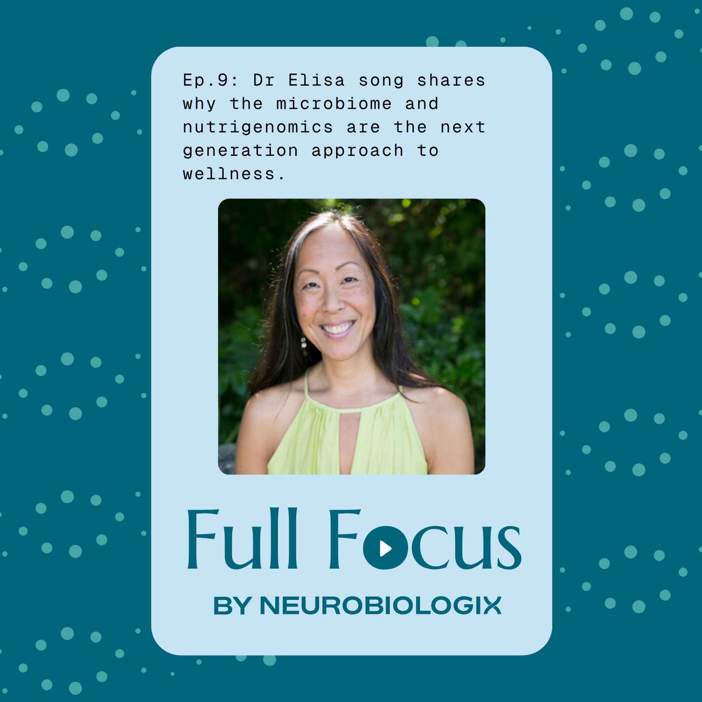 Ep.9: Dr Elisa song shares why the microbiome and nutrigenomics are the next generation approach to wellness.