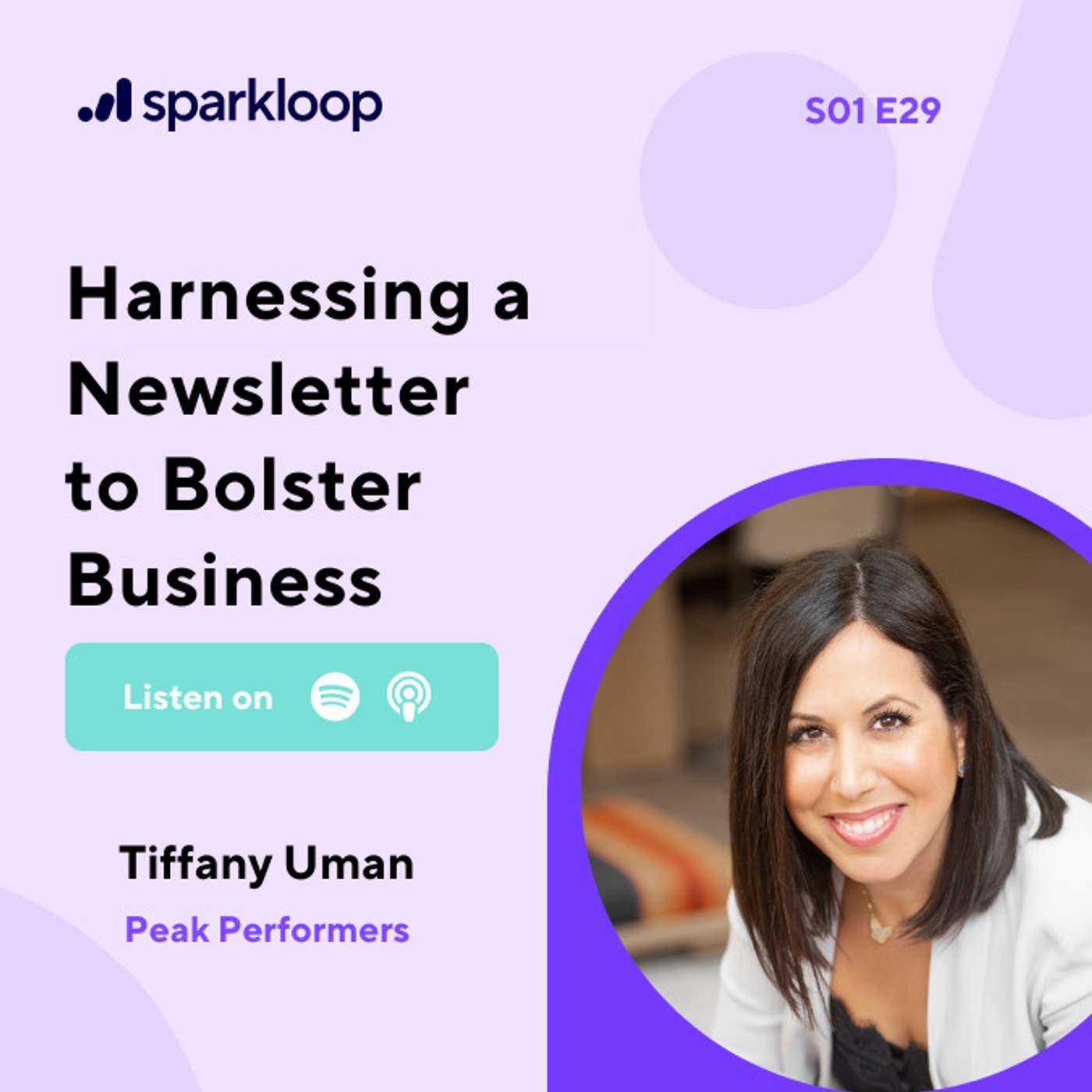 Harnessing the power of newsletters for your business - with Tiffany Uman of Peak Performers episode artwork