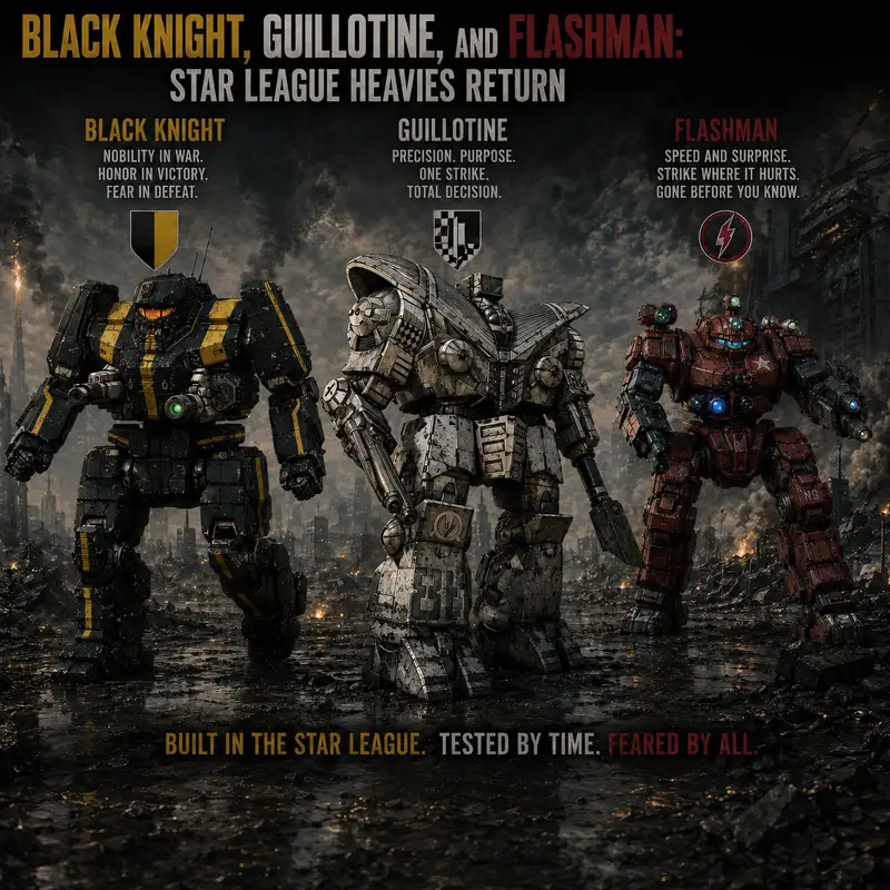 Black Knight, Guillotine, and Flashman: Star League Heavies Return