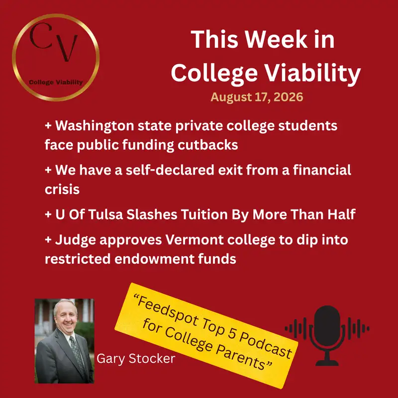 This Week In College Viability (TWICV) for Aug 17, 2026