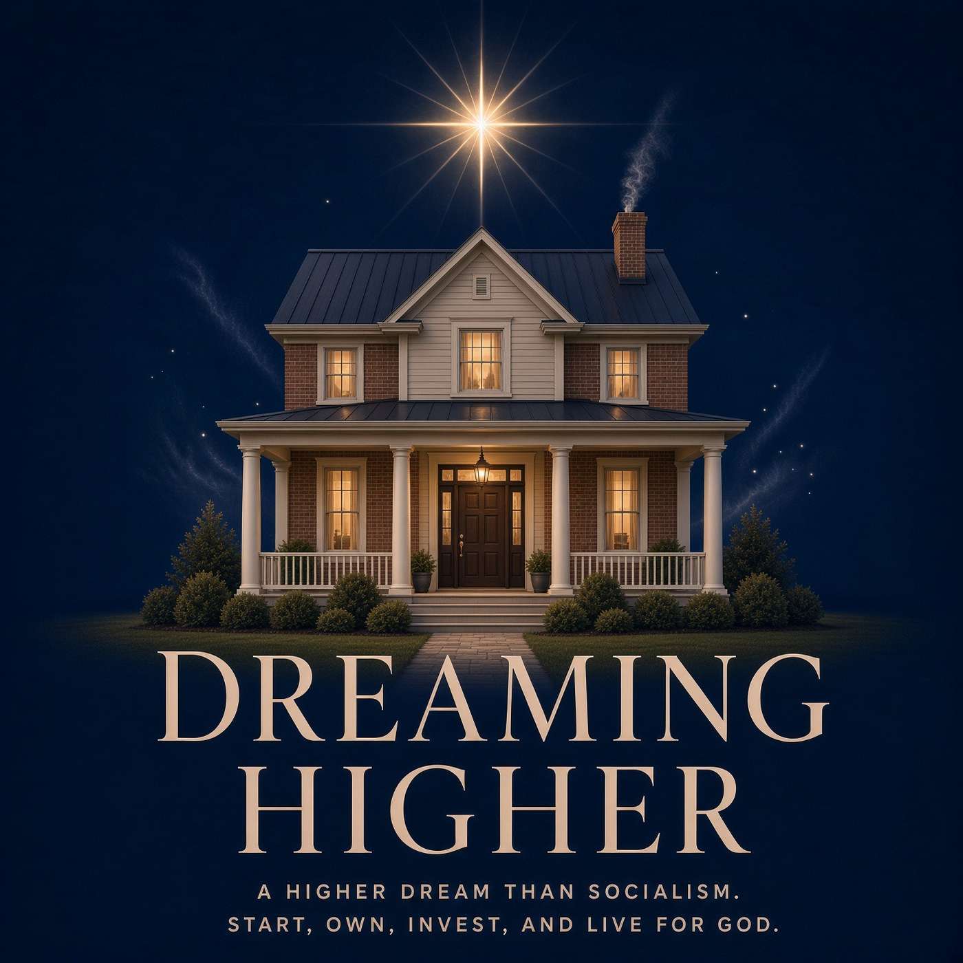 An anouncement about a new podcast: Dreaming Higher episode artwork