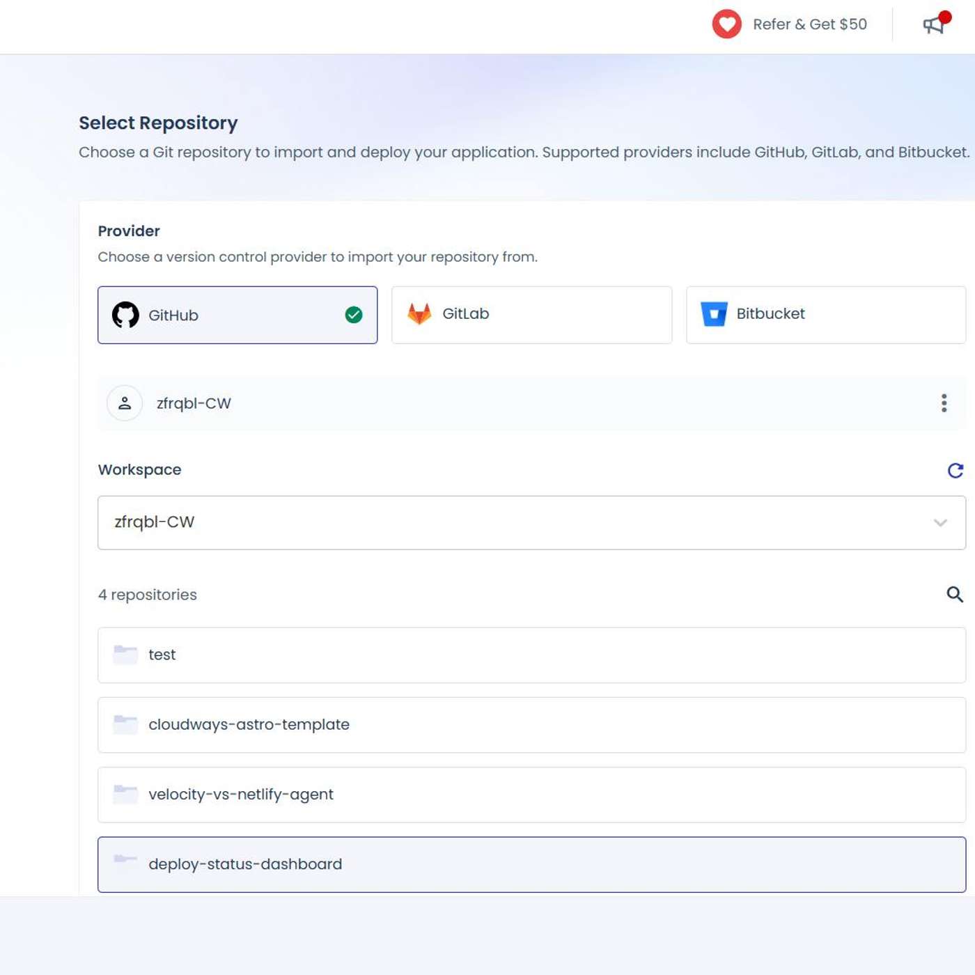 Deploying a Node App From a Repo on Cloudways Velocity