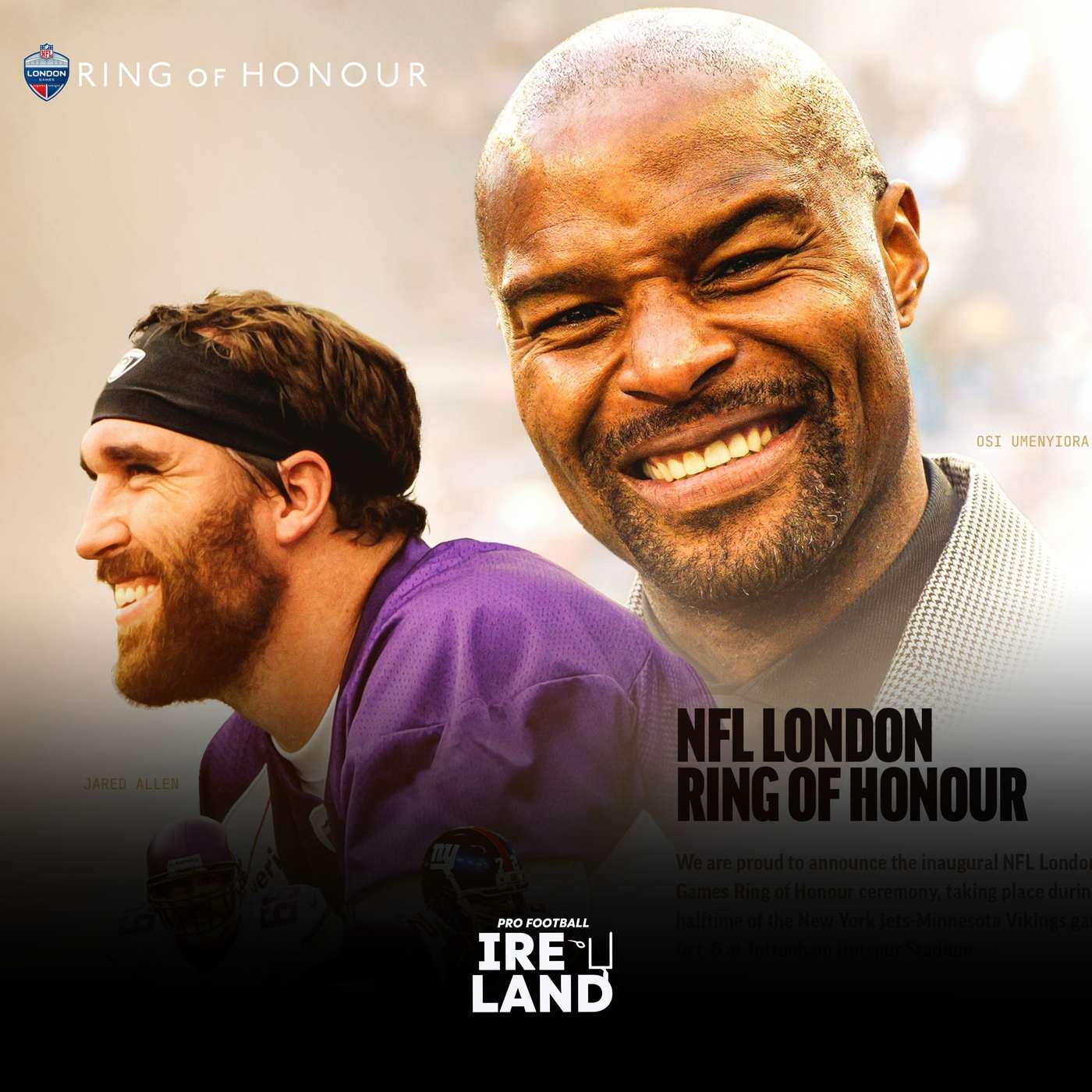 NFL London Games Ring Of Honour: Osi Umenyiora and Jared Allen Interview