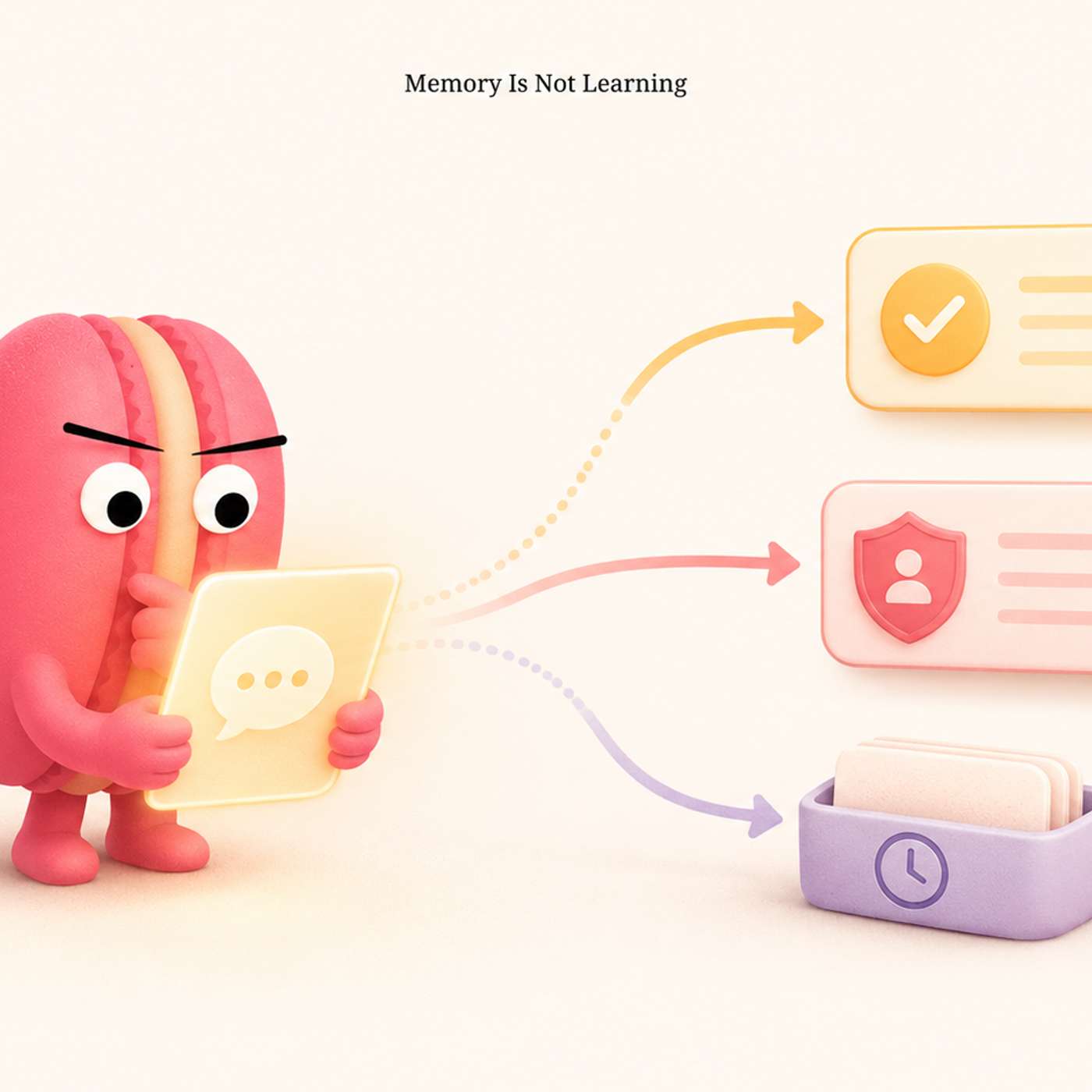 Agent Memory Is Not Learning: How to Decide What Should Change