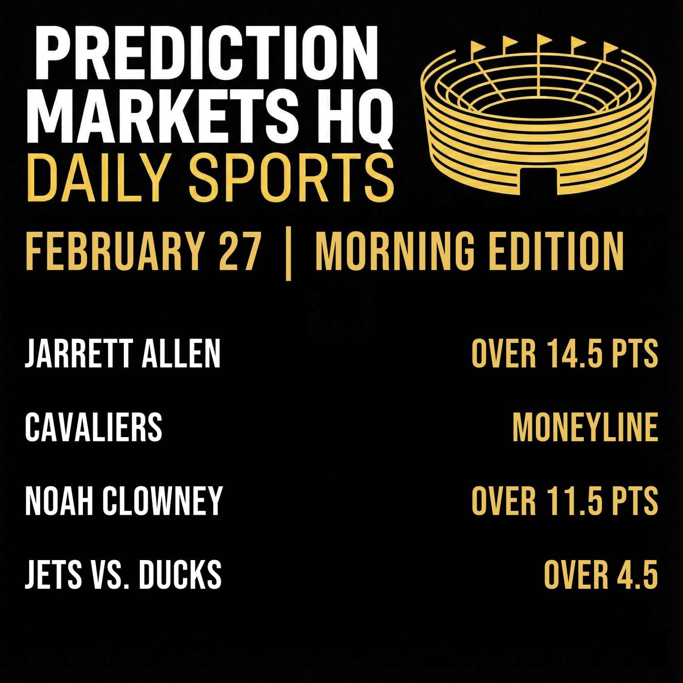 CAVS & PISTONS | Best Bets & Odds on Kalshi & Polymarket