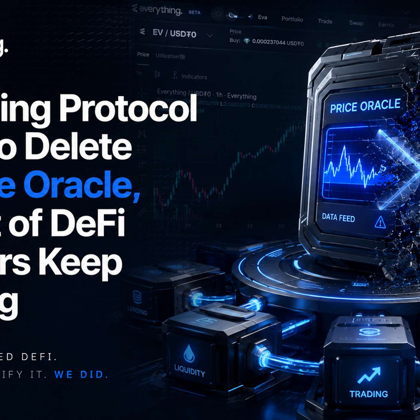 Everything Protocol Solves DeFi by Deleting the Price Oracle, the Part Attackers Keep Breaking
