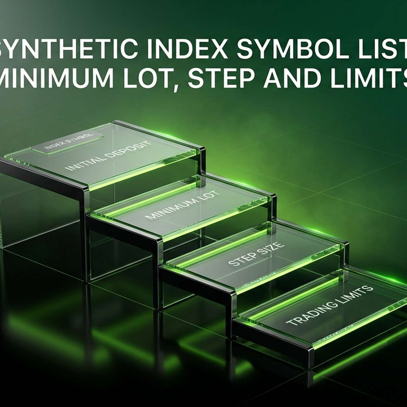 Synthetic Index Symbol List: Minimum Lot, Step and Limits