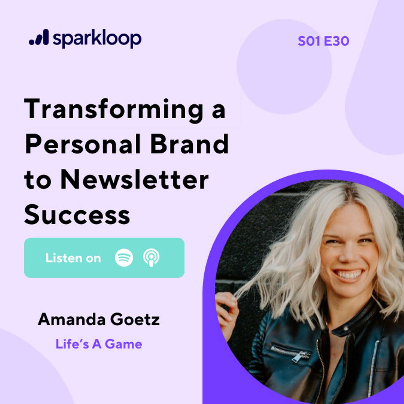 How to Transform a Personal Brand into Newsletter Success - with Amanda Goetz of Life's A Game episode artwork