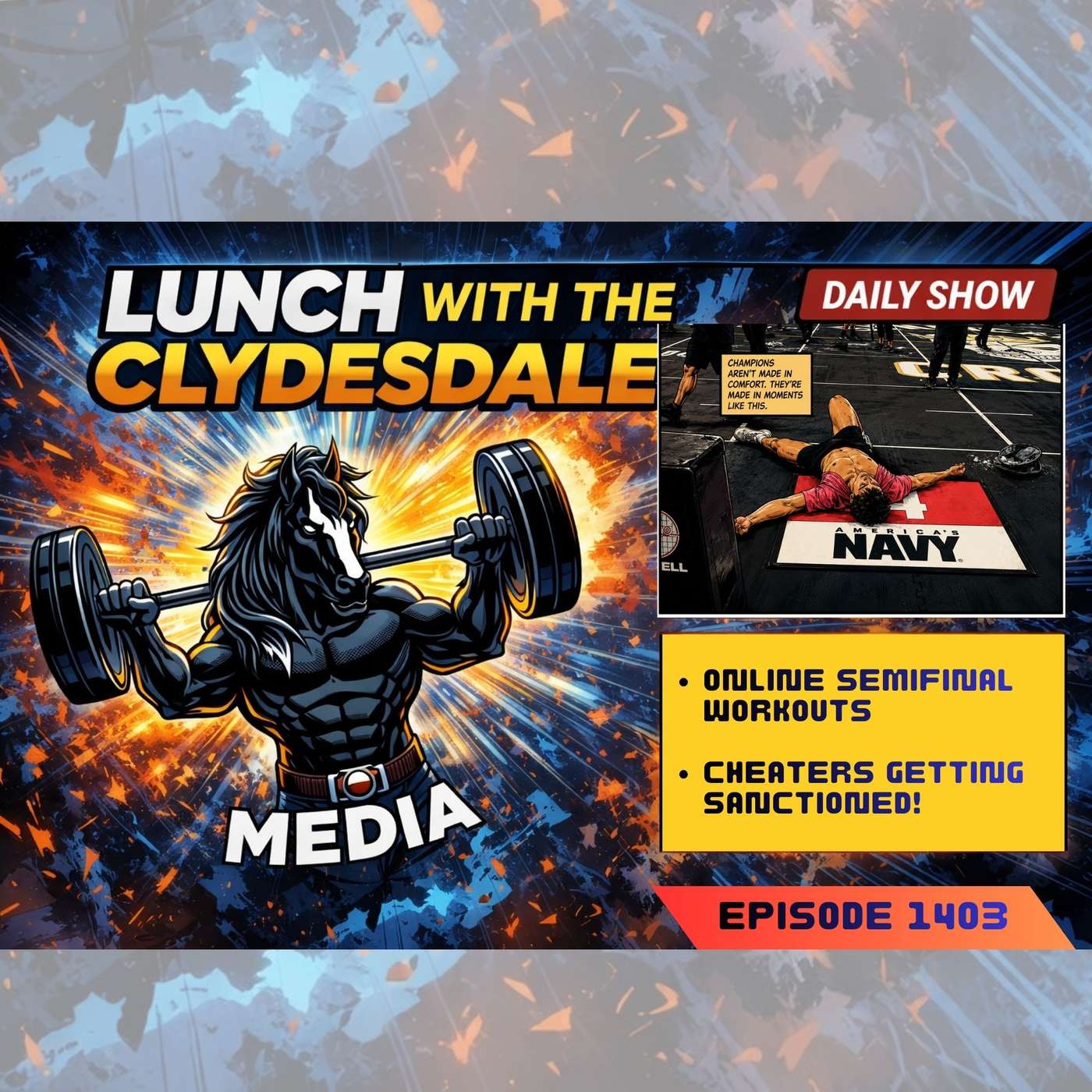 Lunch with the Clydesdale and Cowboy - Tuesday Show! More Pizza Talk??? episode artwork