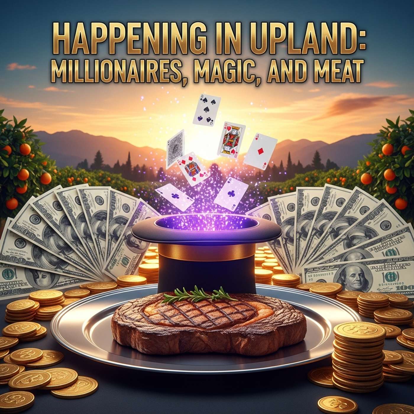 Happening in Upland: Millionaires, Magic, and Meat episode artwork