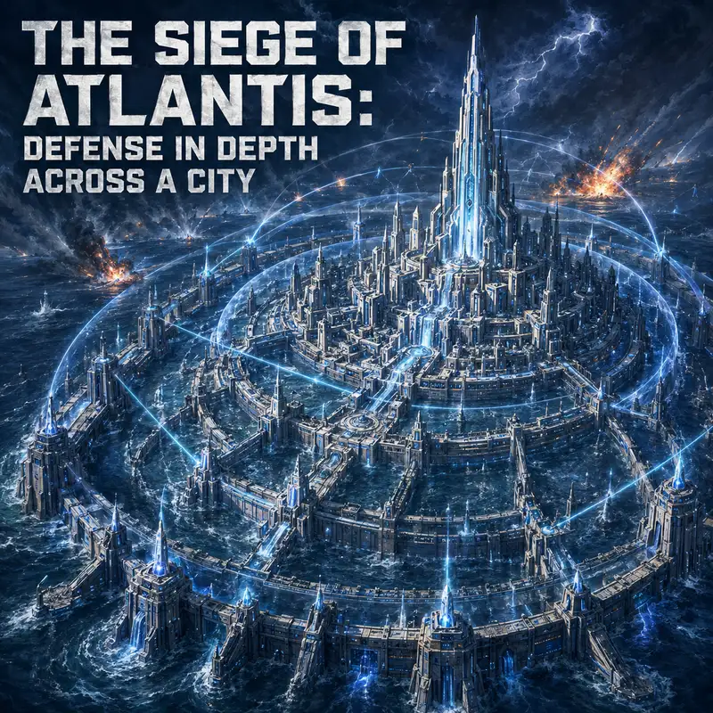 The Siege of Atlantis: Defense in Depth Across a City