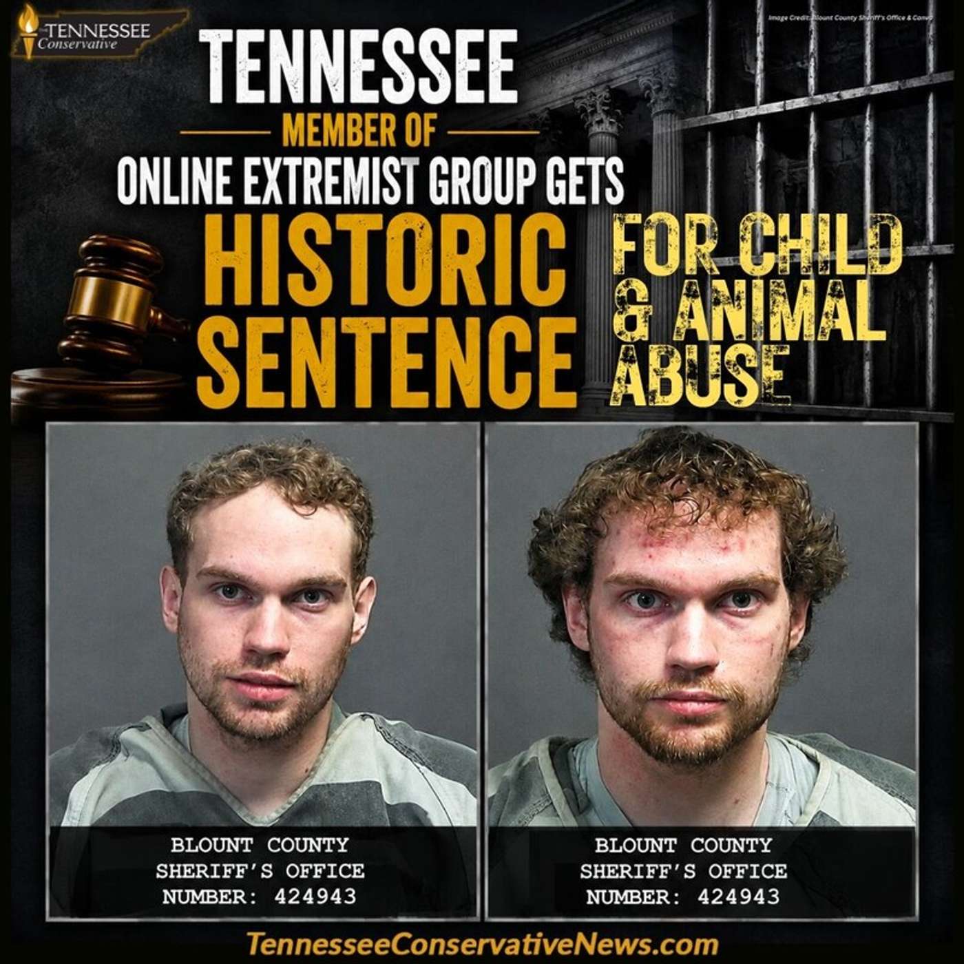 Tennessee Member Of Online Extremist Group Gets Historic Sentence For Child & Animal Abuse