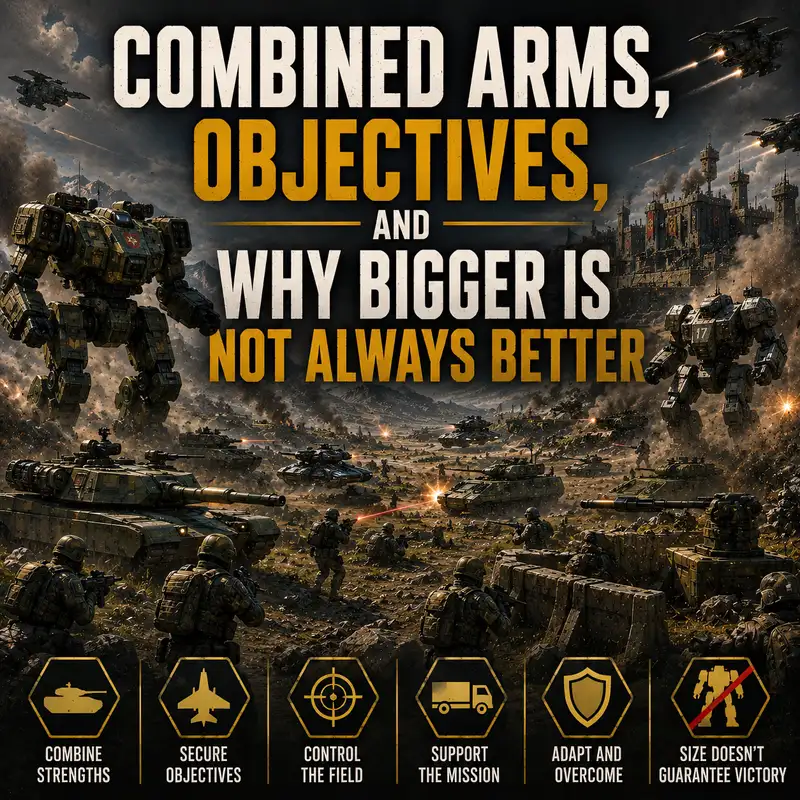 Combined Arms, Objectives, and Why Bigger Is Not Always Better