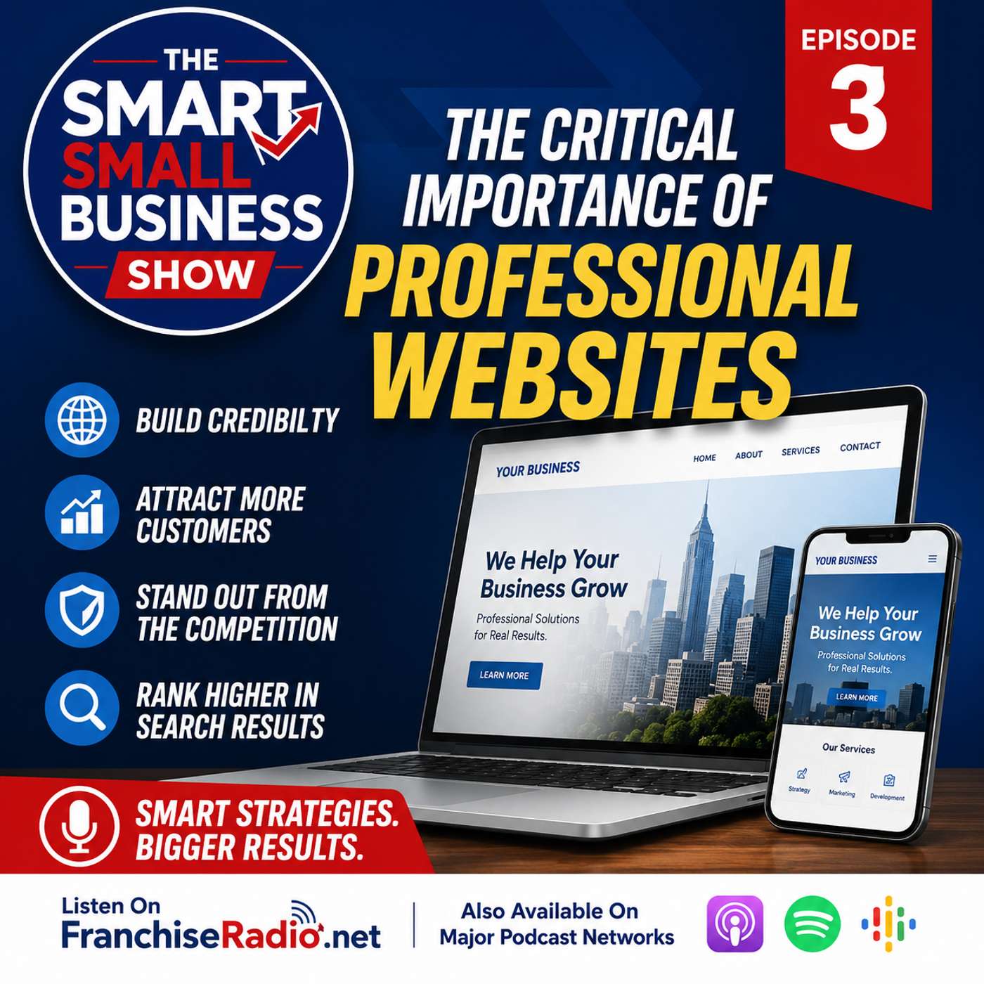 Episode 3 - Critical Importance of Professional Websites episode artwork