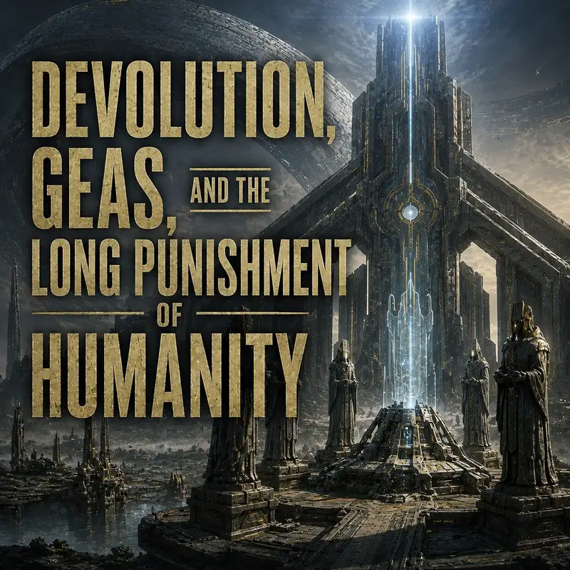 Devolution, Geas, and the Long Punishment of Humanity