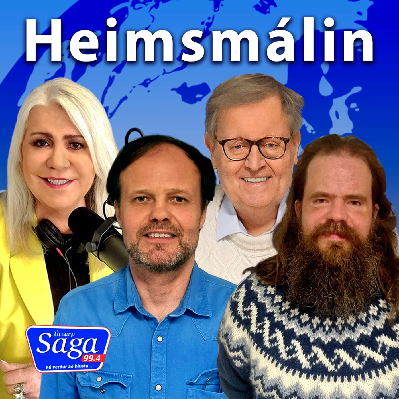 Heimsmálin. Arnþrúður Karlsdóttir, Pétur Gunnlaugsson, Haukur Hauksson og Bjarni Hauksson episode artwork