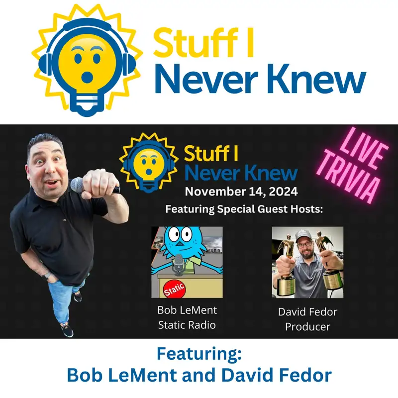 LIVE TRIVIA is back!  Special Cohosts David Fedor and Bob LeMent join me tonight!