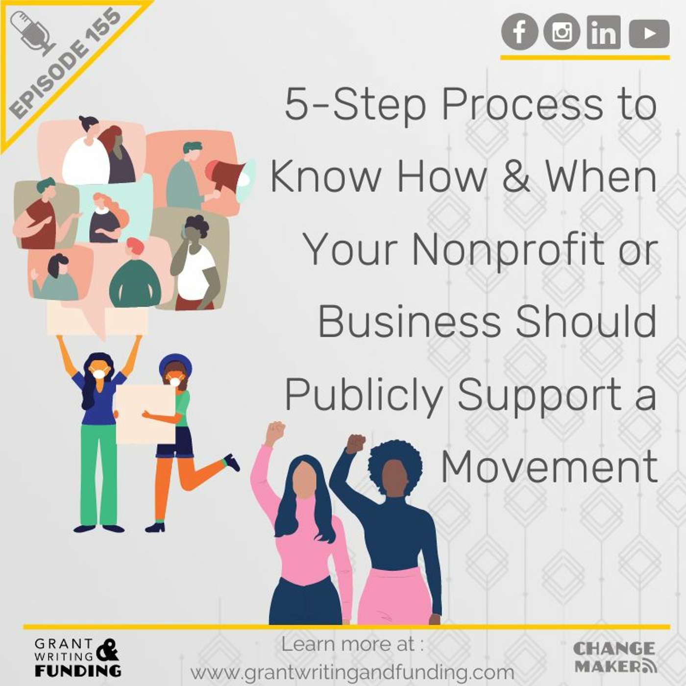 Ep. 155: 5-Steps to Know How & When Your Nonprofit or Business Should Publicly Support a Movement
