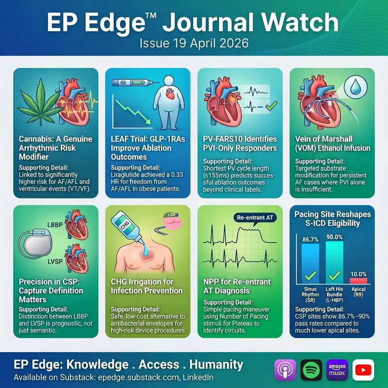 EP Edge™ Journal Watch Issue 19: Atrial Fibrillation Ablation, Conduction System Pacing, GLP-1 Therapy and Arrhythmia Risk
