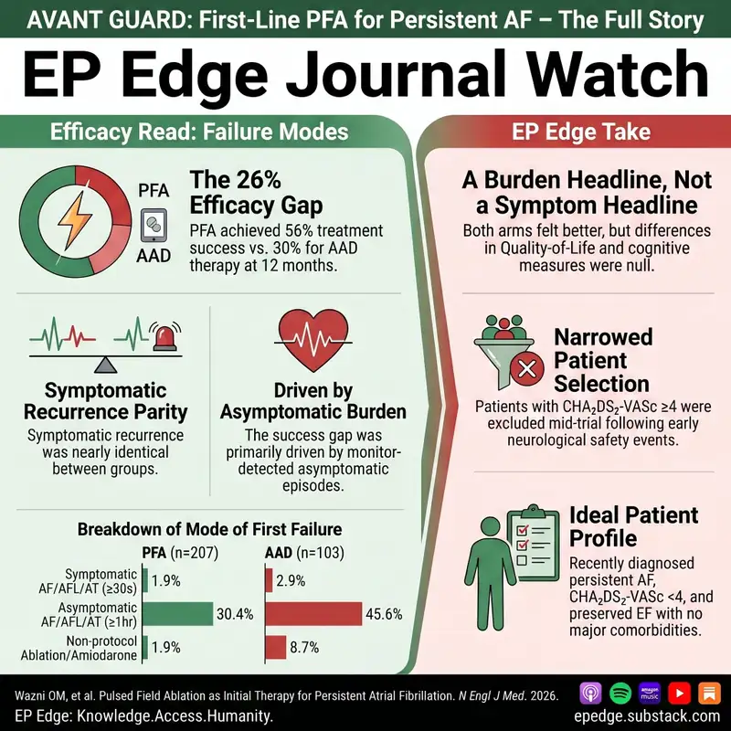 EP Edge™ Journal Watch: AVANT GUARD Trial, PFA as First-Line Therapy for Persistent AF: Half the Story