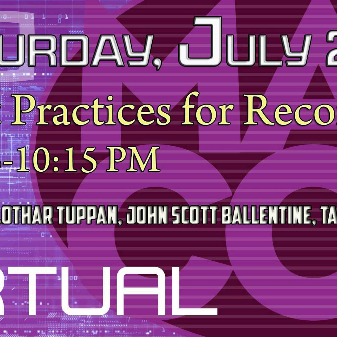 Mutual Presents: MADCON 2021- Saturday 6: Best Practices for Recording episode artwork