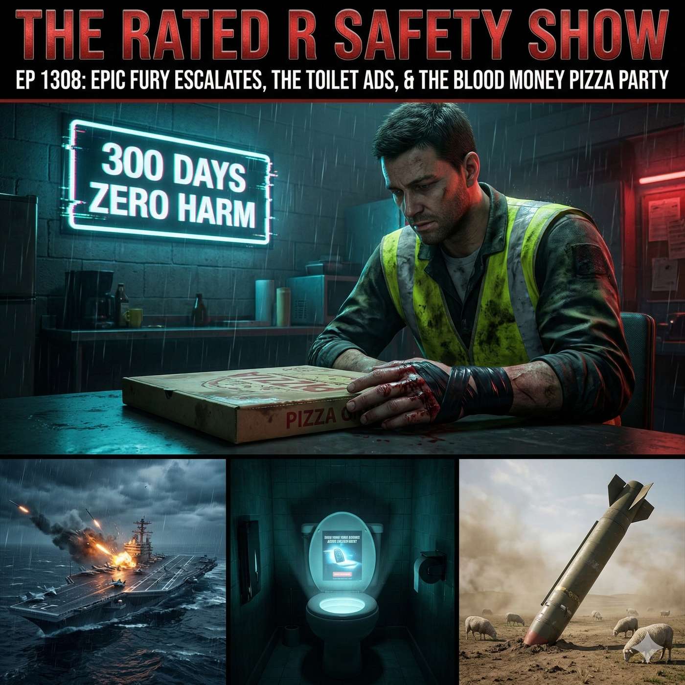 EP 1308: Epic Fury Escalates, The Toilet Ads, & The Blood Money Pizza Party episode artwork
