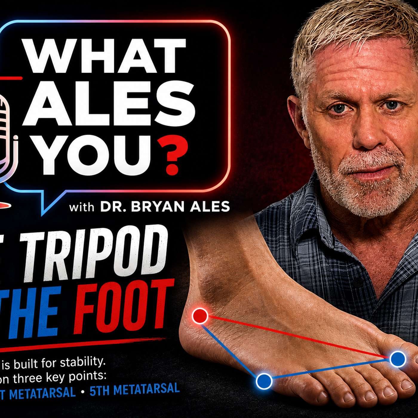 The “What Ales You Podcast” Tripod of the foot episode artwork
