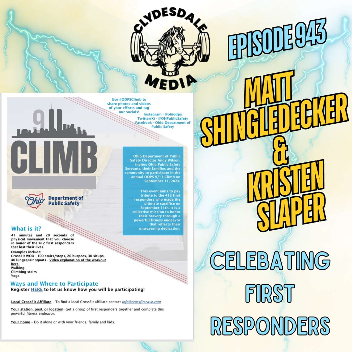 Matt Shingledecker & Kristen Slaper - 911 Climb Honoring and Celebrating First Responders episode artwork