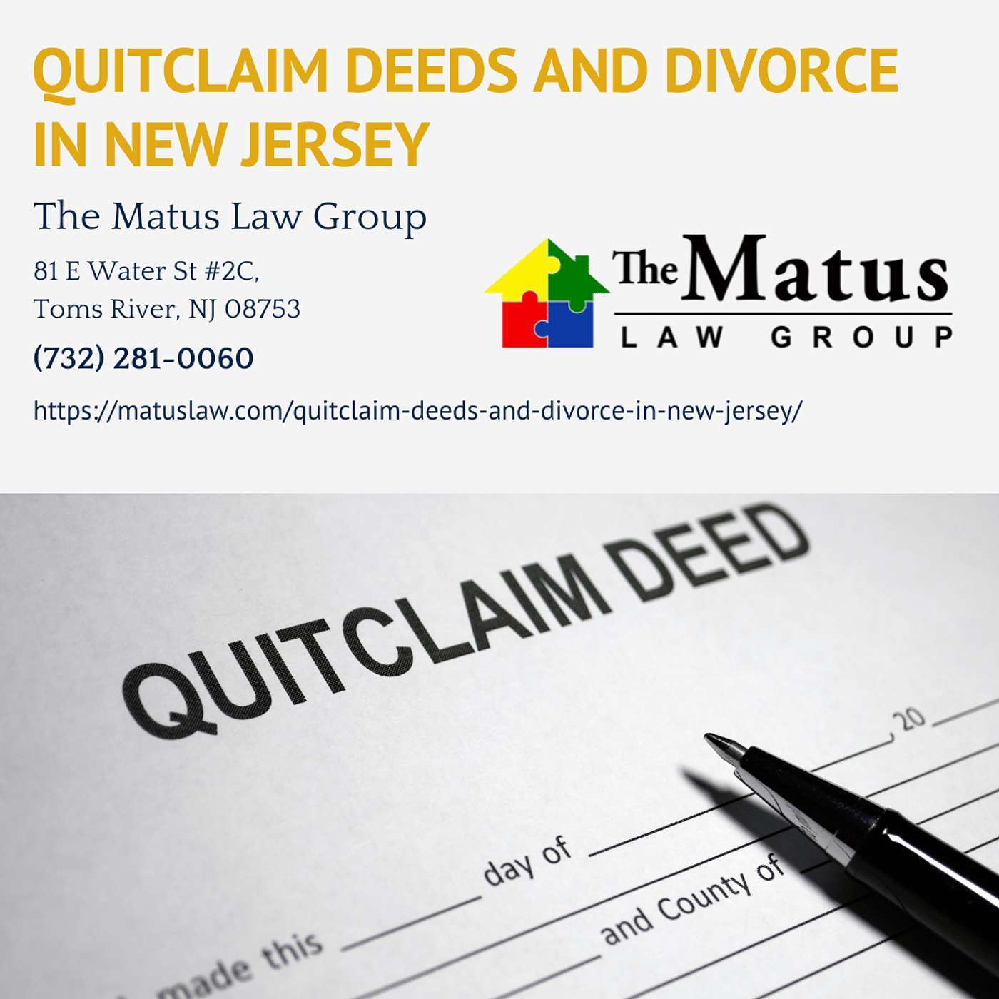 Quitclaim Deeds and Divorce in New Jersey - Christine Matus episode artwork