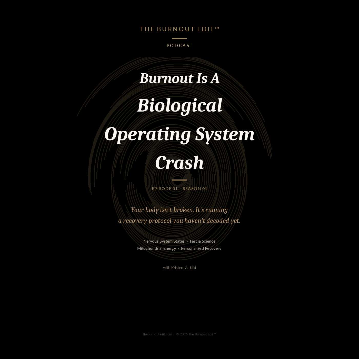 Burnout Is A Biological Operating System Crash episode artwork