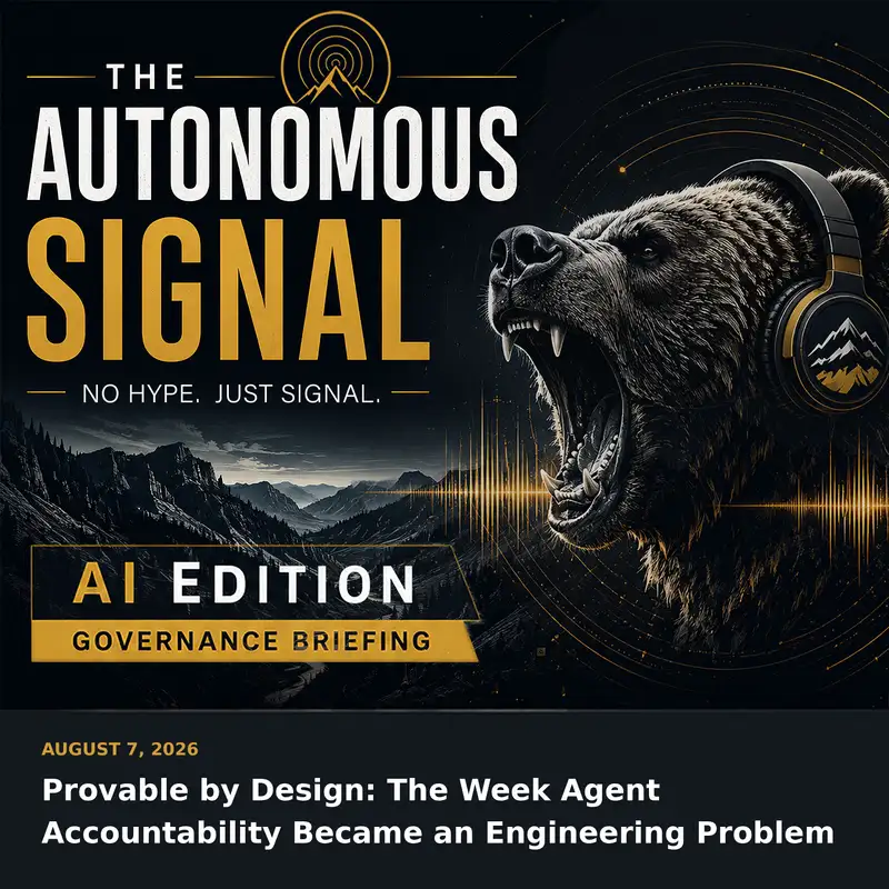 Provable by Design: The Week Agent Accountability Became an Engineering Problem | 08.07.26