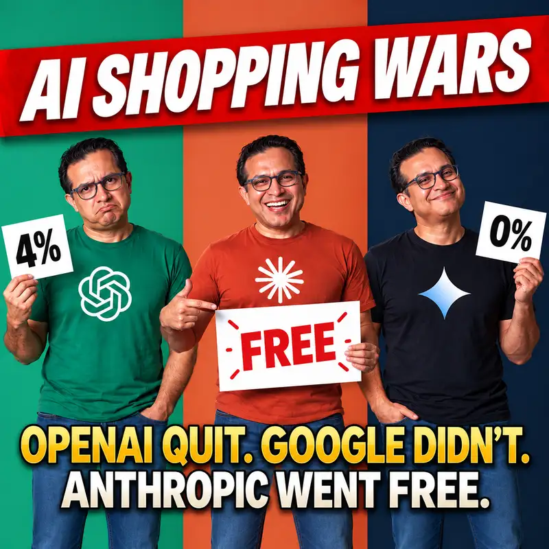 AI Shopping Wars. Why OpenAI Quit. Google Didn't and Anthropic Went Free.