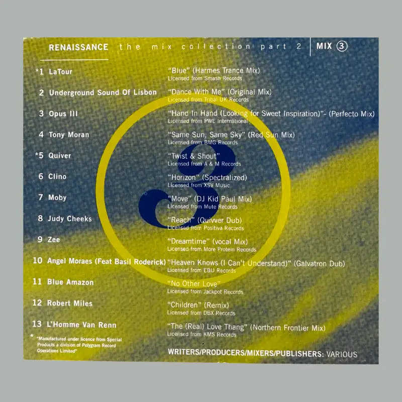 John Digweed. Renaissance: The Mix Collection Part 2 CD3 (1995)