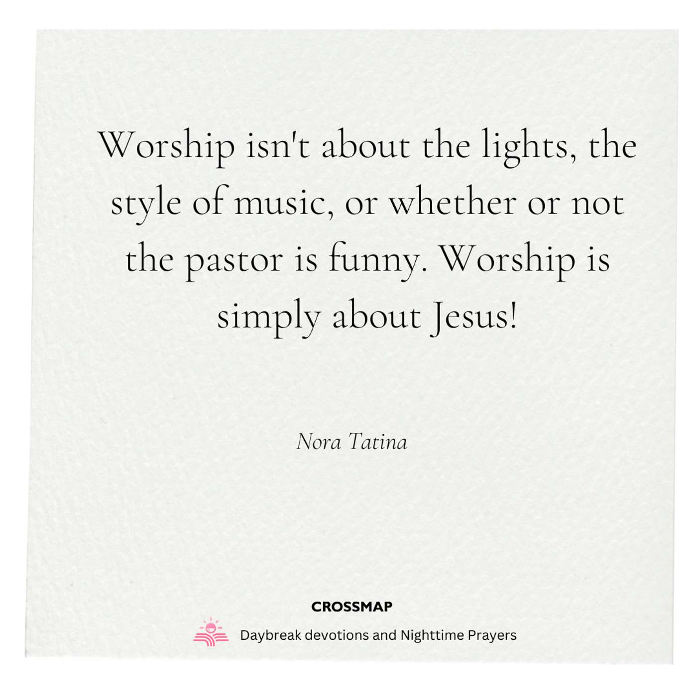 Worship is More Than Lights, Music, and a Funny Pastor
