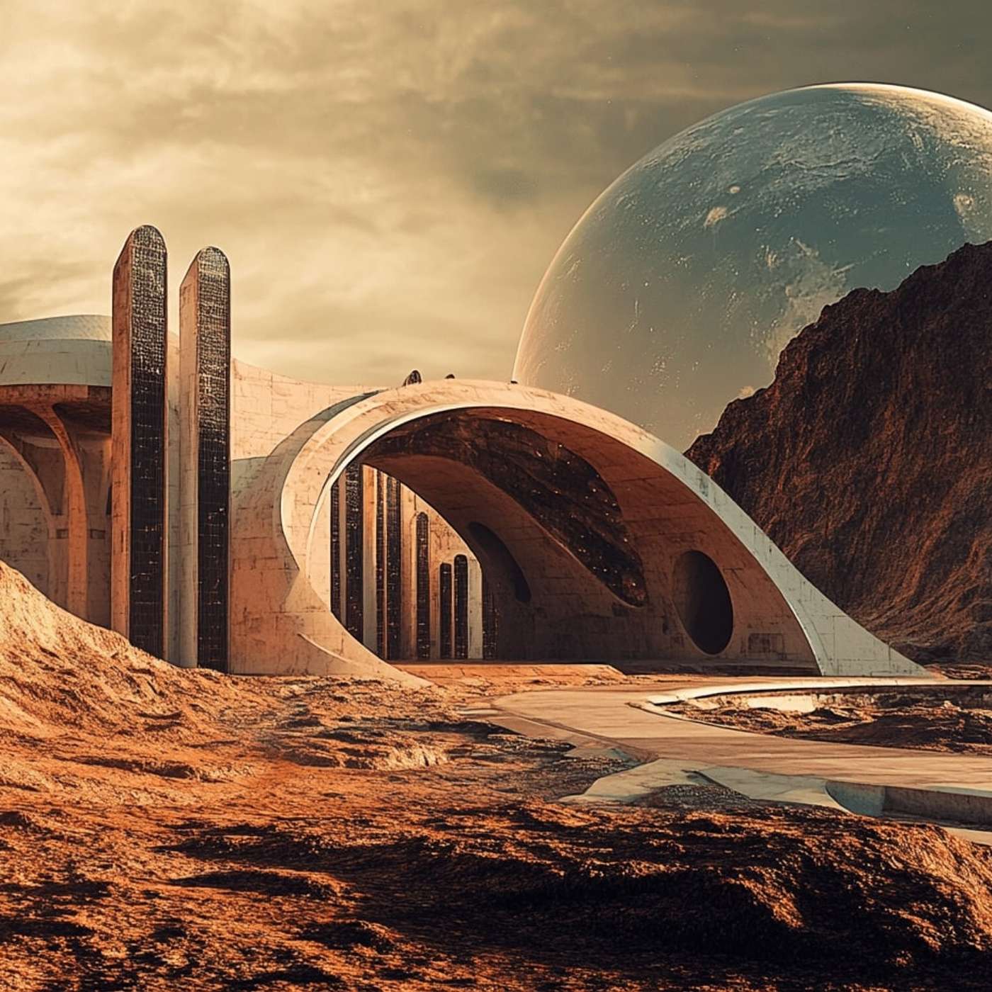 European Lunar Dreams, Cosmic Salvage, and Martian Architecture