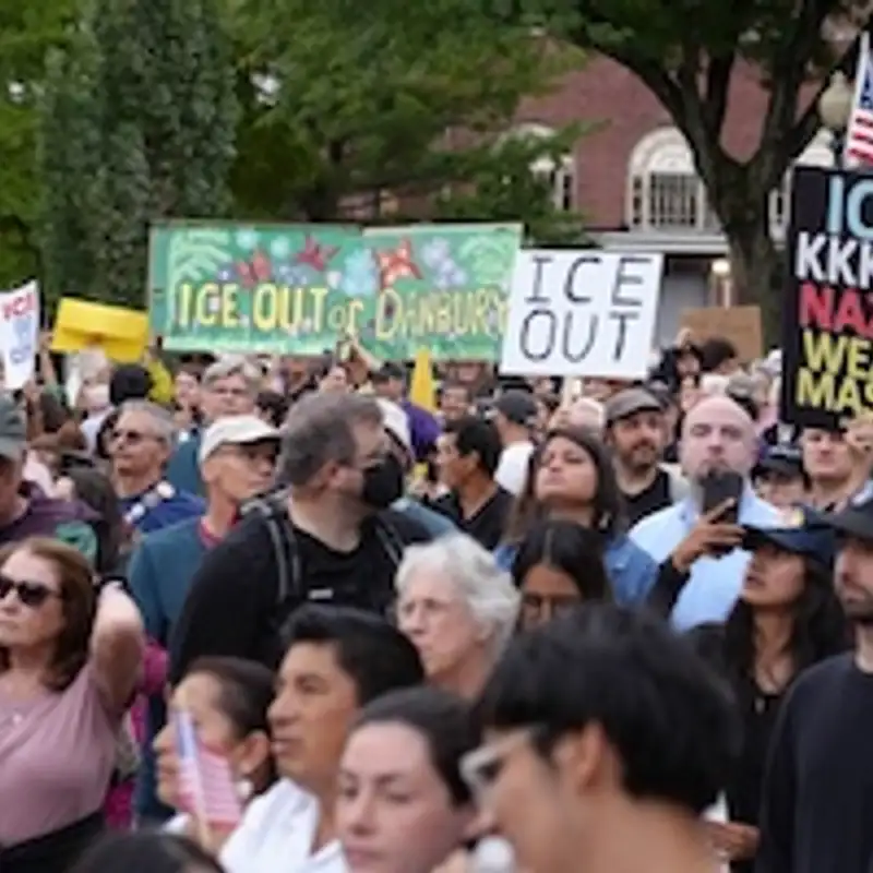 After Wave of Violent ICE Raids and Terror, Danbury CT Residents Protest and Resist