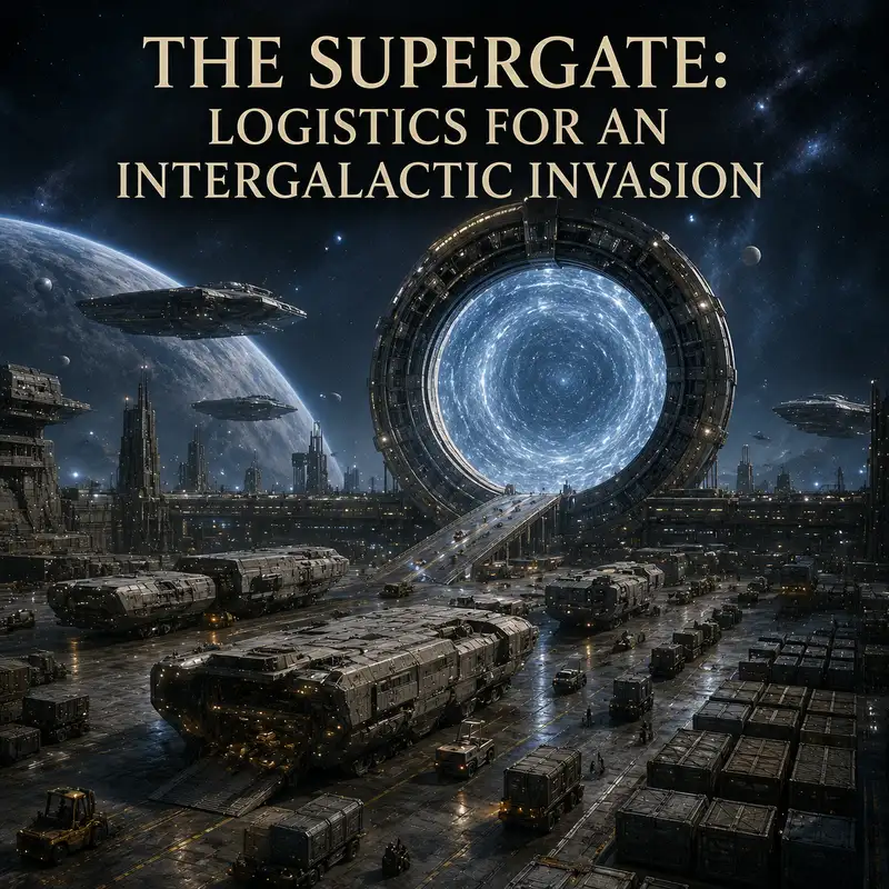 The Supergate: Logistics for an Intergalactic Invasion