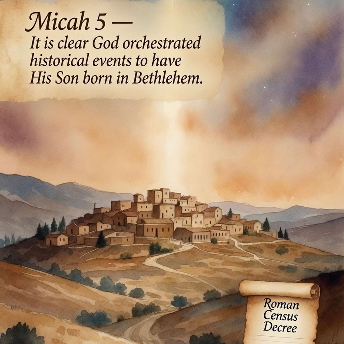 Micah 5 It is clear God orchestrated historical events to have his Son born in Bethlehem. episode artwork