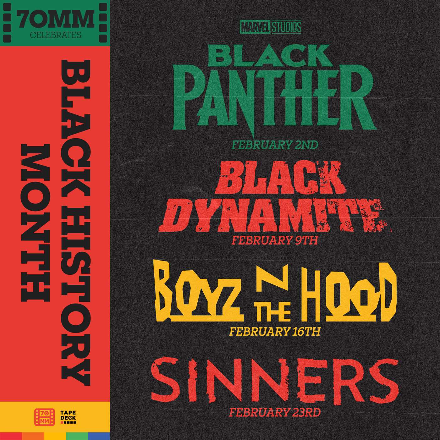 70mm celebrates... BLACK HISTORY MONTH 70mm celebrates... BLACK HISTORY MONTH