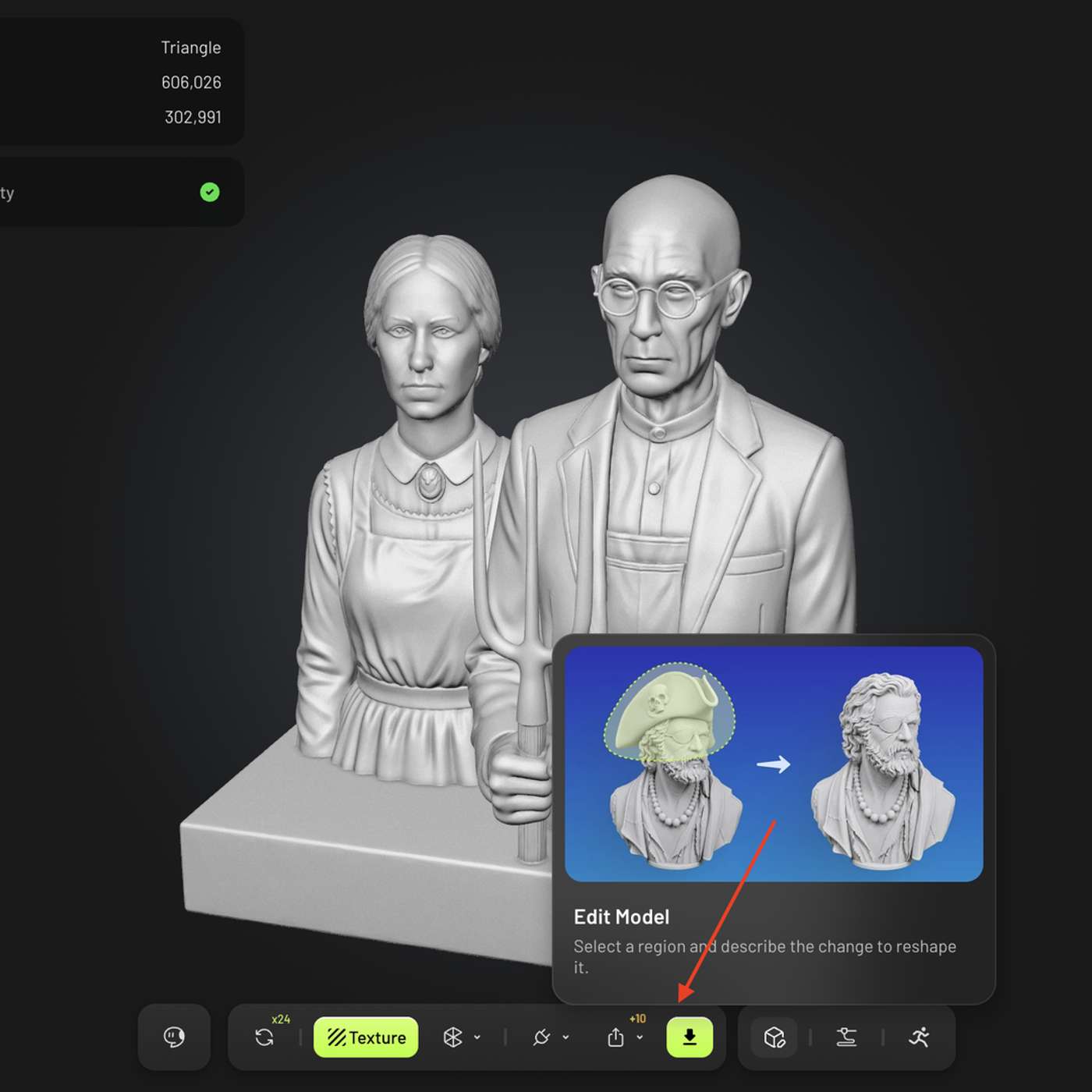 How to Fix One Detail on an AI-Generated 3D Model Without Losing the Rest