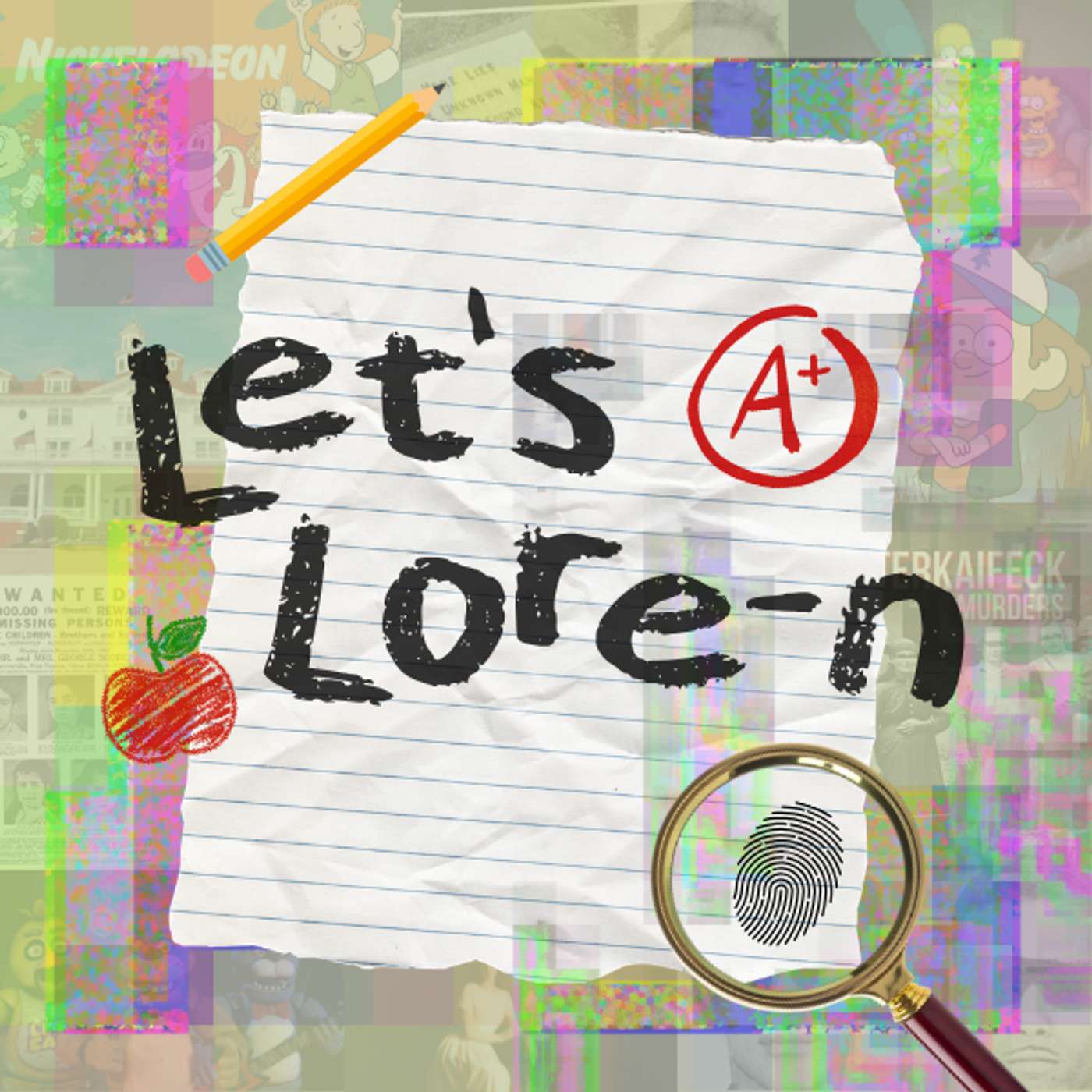 Let's Lore-n podcast artwork