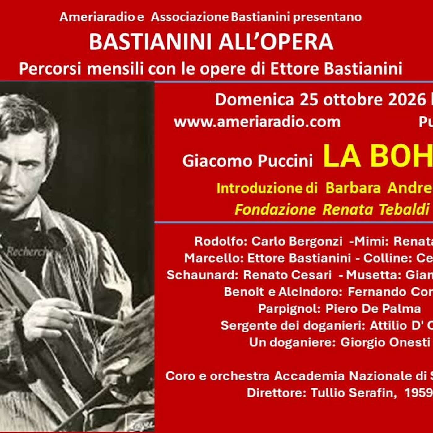 L'Opera 313 - G. Puccini - La Boheme con Ettore Bastianini e Renata Tebaldi episode artwork