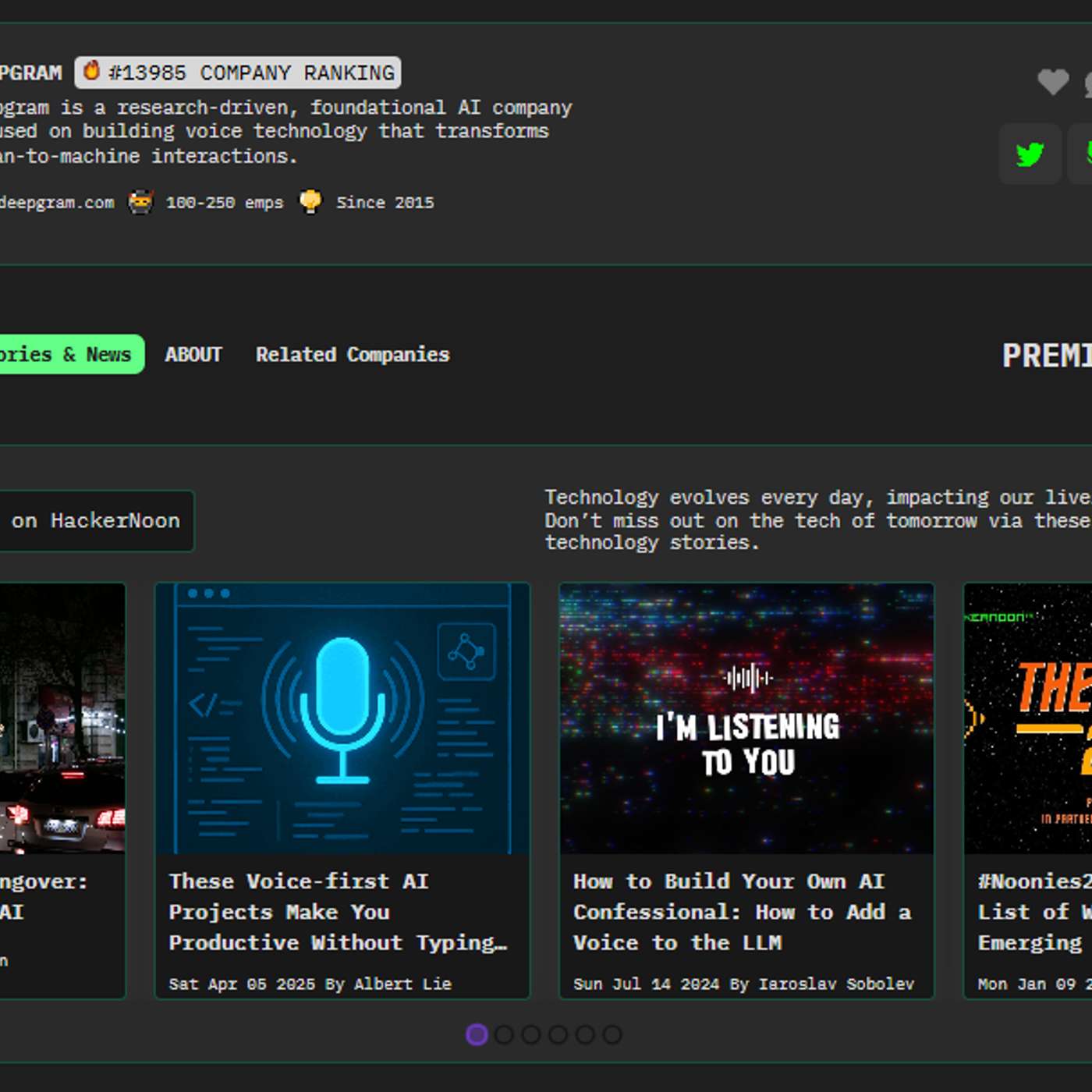 Meet Deepgram: HackerNoon Company of the Week Meet Deepgram: HackerNoon Company of the Week