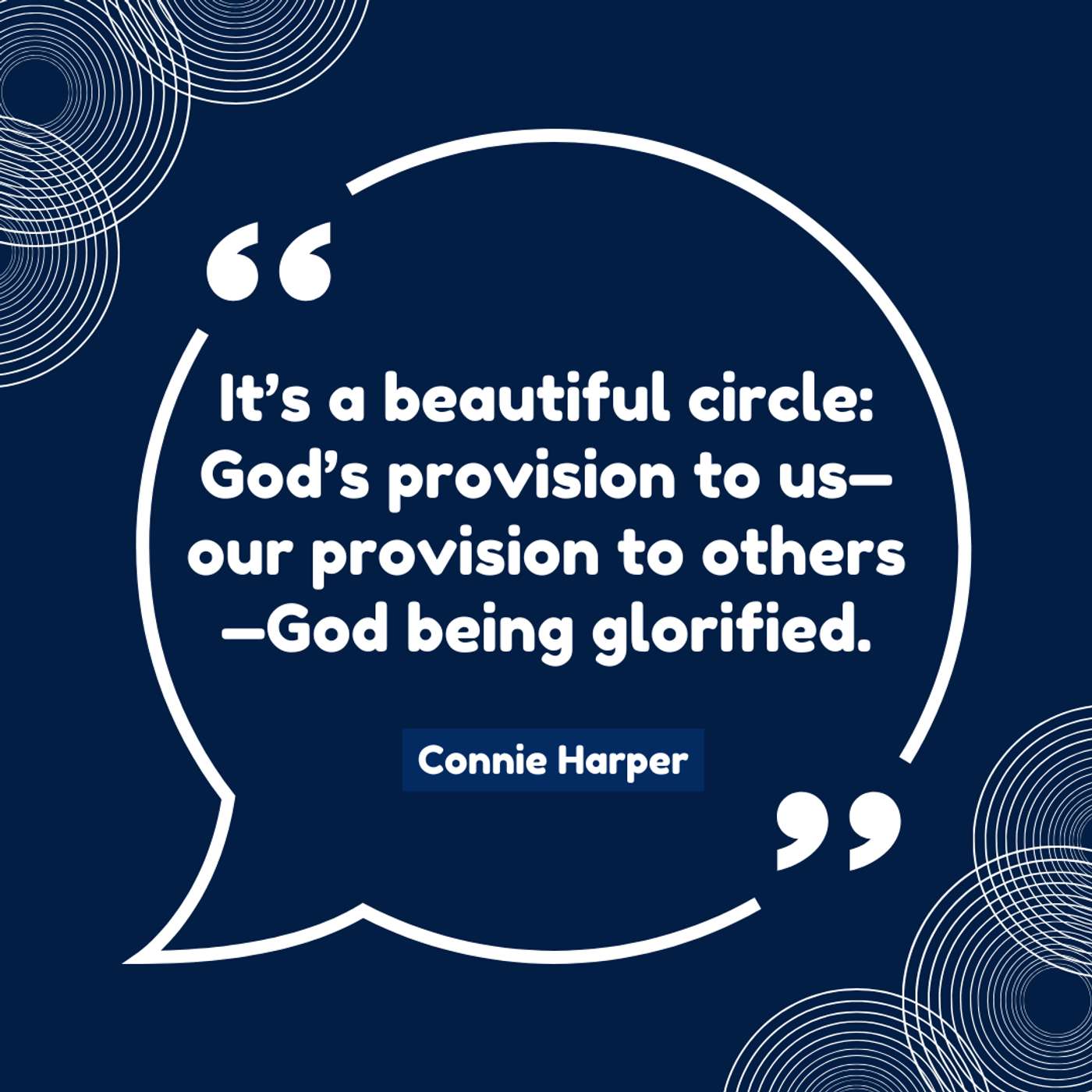 A Beautiful Circle of Provision