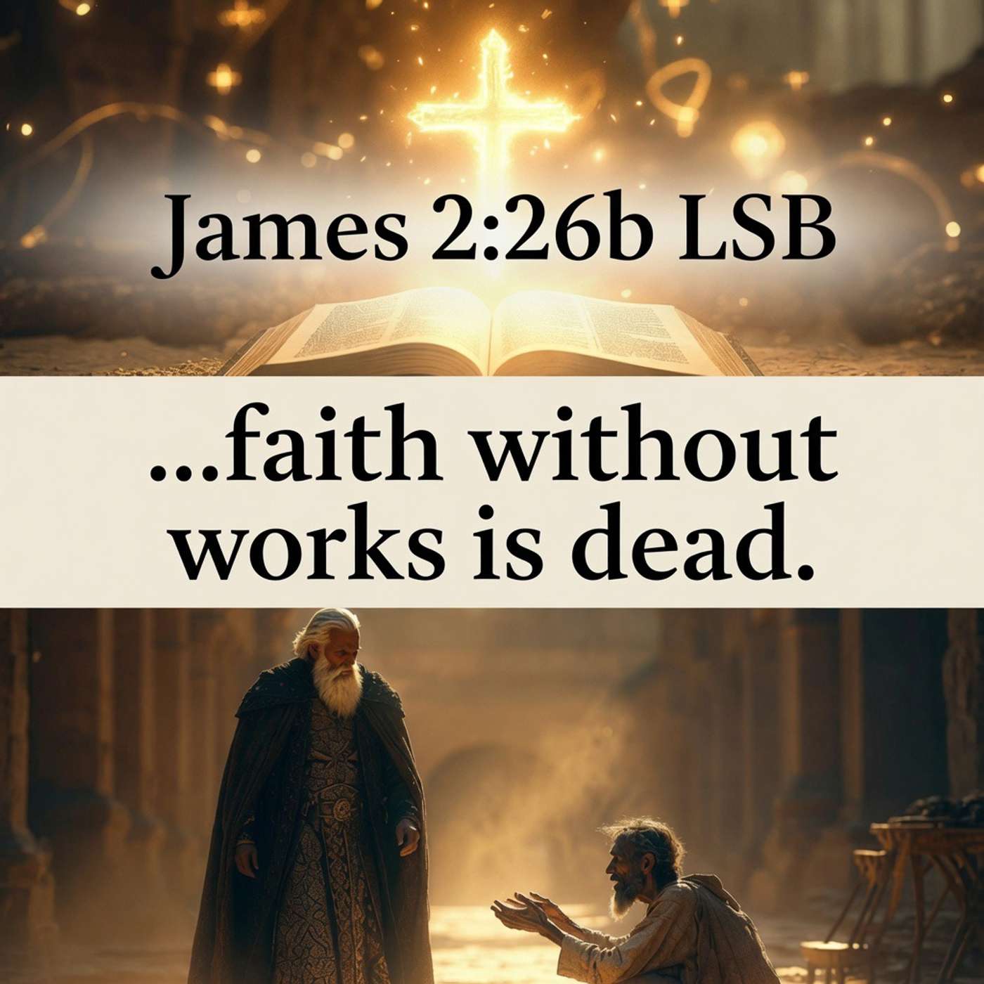 James 2 God had it written: “…faith without works is dead.” James 2:26b episode artwork