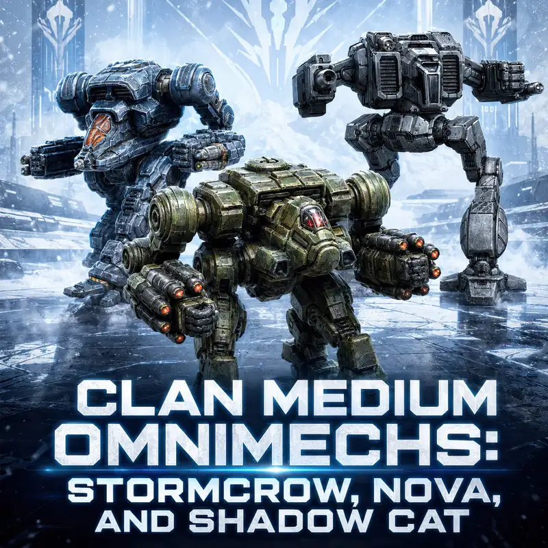Clan Medium OmniMechs: Stormcrow, Nova, and Shadow Cat