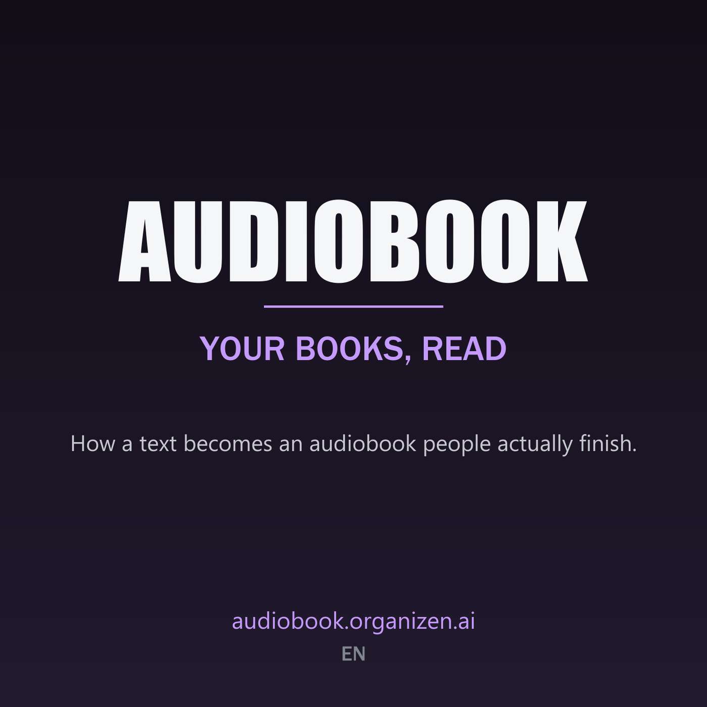 AudioBook Factory - Your books, read podcast artwork